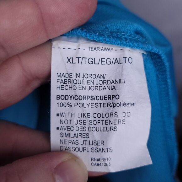 Under Armour Polo Shirt Mens XLT Teal Performance Loose HeatGear Tech - Picture 12 of 13